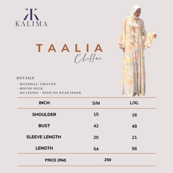 Taalia Chiffon Abaya